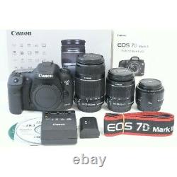 Canon Eos 7d Mark II Standard & Telephoto Single-focus Triple Lens
