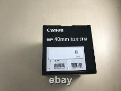 Canon Objectif Simple Focale Ef40 MM F 2.8 Stm Compatible Pleine Taille