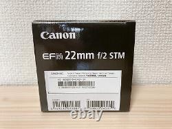 Canon Objectif Simple Focalisé Grand Angle Ef-m22mm F2 Ef-m222stmsl Simple Sans Miroir