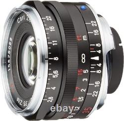 Carl Zeiss C Biogon T2.8/35 ZM BK Objectif à focale fixe avec monture Leica M, couleur noire.