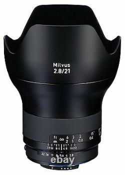 Carl Zeiss Single Focus Lens Milvus 2,8 / 21 Zf. 2 Noir Pour Nikon F Mount New