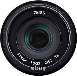 Carl Zeiss Touit 1.8/32 FUJI X-Mount 32mm F1.8 Objectif à focale fixe standard pour capteur APS-C