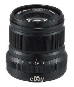 Fujifilm Mono Focus Moyen Téléphoto Lens Xf 50mm F2 R Wr B Black Ems