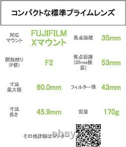 Fujifilm Objectif Standard Monofocus Xf35mmf2r Wr S Argent
