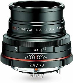 Hd Pentax Da 70mm F2.4 Limité Téléphoto Lens Monofocus Noir K Monture Aps-c