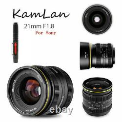 Kamlan 21mm F1.8 Manuel Single Focus Prime Lens Pour Sony E Mount Camera