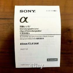L'objectif Unique Sony Pour A-mount Sal85f28 85mm F2.8 Sam