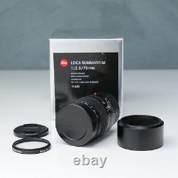Leica Summarit-m 75mm F2.5 Lentille Avec Capot En Boîte
