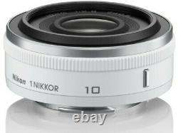 Nikon 1 Nikkor 10mm F2.8 Lens Blanc Japon Ver. Nouveau/liberté D'expédition