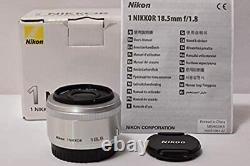 Nikon 1 Nikkor 18.5mm F/1.8 Silver CX Format Only Single Focus Lens From Japan