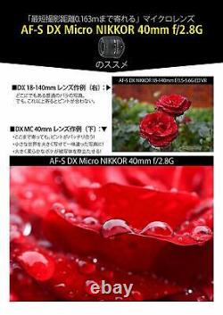 Nikon Af-s DX Micro 40mm F/2.8g DX Format Microlens Monofocus Du Japon