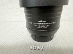 Nikon Af-s Micro 60mm Monofocus Micro Lens F / 2.8g Ed Taille Totale Utilisé
