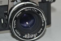 Nikon Fm2 / Caméra De Film T Nikkor-h Auto 1 2 50mm Objectif De Focalisation Unique F/s # 100272