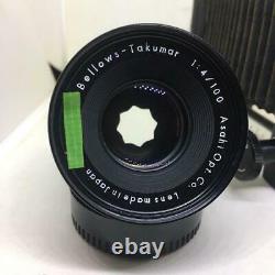 Objectif Caméra Pentax Bellows Takumar 100mm F4 M42 Un Seul Focus Rare Japon Ote356