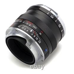 Objectif Carl Zeiss Planar T 50mm F2 ZM pour monture Leica M, noir, mise au point manuelle/focale fixe.