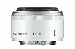 Objectif Monofocus Nikon 1 Nikkor 18,5mm F / 1.8 Blanc Nikon CX Seulement