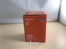 Objectif Monofocus Sony E 30 MM F 3.5 Support Macro Sony E Pour Aps-c Uniquement Sel