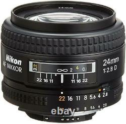 Objectif Nikon Monofocus Ai Af Nikkor 24mm F/2.8 Full Size Compatible Japon