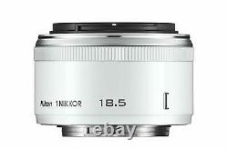 Objectif Unique Nikon 1 Nikkor 18,5mm F / 1.8 Blanc Pour Le Format Nikon CX Nouveau