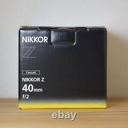 Objectif Unique Nikon Nikkor Z 40mm F/2s Nouveau
