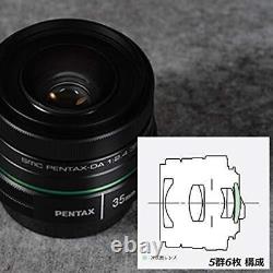 Objectif Unique Pentax Da35mm F2.4al K Montage Aps-c Taille 21987 Noir