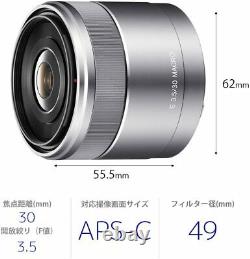 Objectif Unique Sony E 30mm F3.5 Macro Pour Montage Sony E Aps-c Uniquement