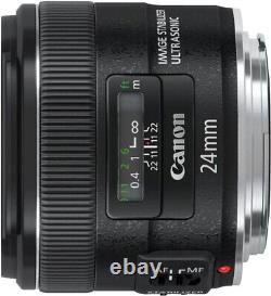 Objectif à focale fixe Canon EF24mm F2.8 IS USM compatible avec les appareils plein format.