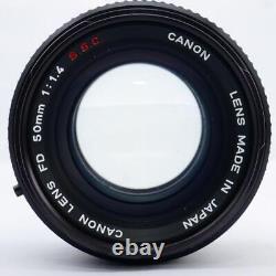 Objectif à focale fixe Canon FD 50mm F1.4 S.S.C. provenant du Japon