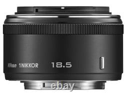 Objectif à focale fixe Nikon 1 NIKKOR 18.5mm f/1.8 noir pour format Nikon CX uniquement JP