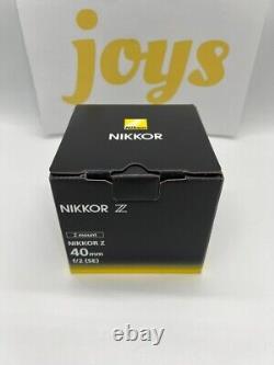 Objectif à focale fixe Nikon NIKKOR Z 40mm f/2 SE Monture Z noir taille complète de JP