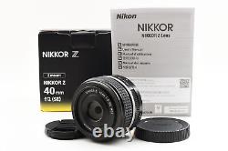 Objectif à focale fixe Nikon NIKKOR Z 40mm f/2 SE Z Mount en taille réelle noir en provenance du Japon