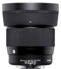 Objectif à focale fixe Sigma 56mm F1.4 Contemporary DC DN pour appareil photo Fuji X-Mount APS-C