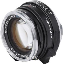 Objectif à focale fixe VoightLander NOKTON classic 40mm F1.4 S. C. à revêtement monocouche