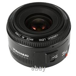 Objectif à focale fixe YONGNUO YN35mm F2 pour Canon EF, adapté aux appareils plein format grand angle correspondant.