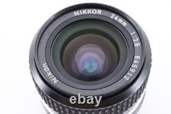 Objectif à focale fixe grand angle manuel Nikon Ai s NIKKOR 24mm f/2.8 avec bouchons