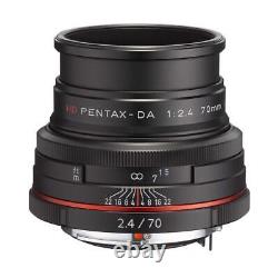 Objectif à focale fixe téléobjectif noir PENTAX HD DA 70mm F2.4Limited pour appareil photo avec monture K