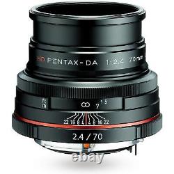 Objectif à focale fixe téléobjectif noir PENTAX HD DA 70mm F2.4Limited pour appareil photo avec monture K