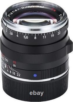 Objectif d'appareil photo à focale fixe Carl Zeiss Planar T 2/50 ZM noir pour monture Leica M