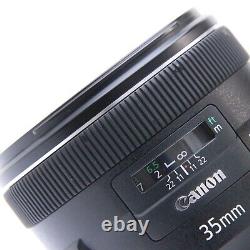 Objectif grand angle à focale fixe Canon EF 35mm F/2 12 IS USM en état proche du neuf