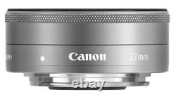 Objectif grand angle à focale fixe Canon EF-M22mm F2 EF-M222STMSL pour appareil photo sans miroir
