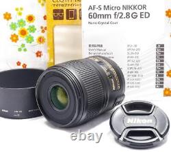 Objectif macro à mise au point unique Nikon AF-S 60mm F2.8 en français