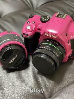 Pentax K-50 Pink 18-55mm Double Zoom Lens+smc Pentax-da 35mm Lens Monofocus