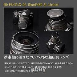 Pentax Super-wide-angle Objectif Unique Hd Da 15mm F4 Ed Al Limited Noir