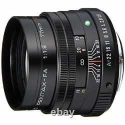 Pentax Téléobjectif Single Focus Lens Fa77mm F1.8 Limited Black K Mount New