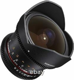 Samyang Objectif Monofocus Fisheye Pour Vidéo Vdslr 8mm T3.8 Pour Montage Nikon F Ae