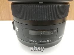 Sigma 30mm F/1.4 DC Hsm Art Large Angle Objectif De Focalisation Unique Pour Nikon