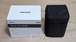Sigma 35mm F1.2 Dg Dn Art Lens For Sony E Mount Black One Focus With Box