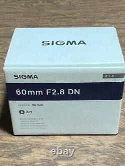 Sigma One Focus Telephoto Lens Art 60mm F2.8 Dn Argent Pour Sony 929787