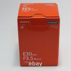 Sony Sel30m35 E 30mm F3.5 Macro Lens Pour Monture E Avec Suivi Nouveau
