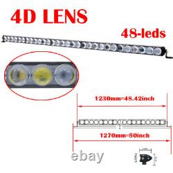Ultra Slim 48 Inch 4d Lens Led Light Bar Fog Driving Offroad 50 For Truck Suv